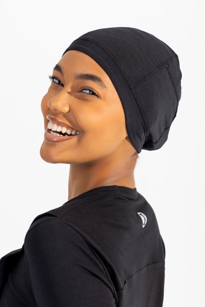 Black Fitcap Pro Hijab - Sigma Fit