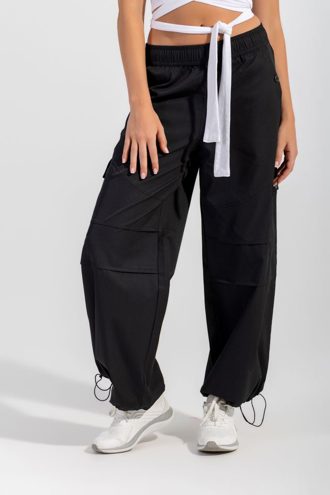 Black Stop Drop Cargo Pants - Sigma Fit