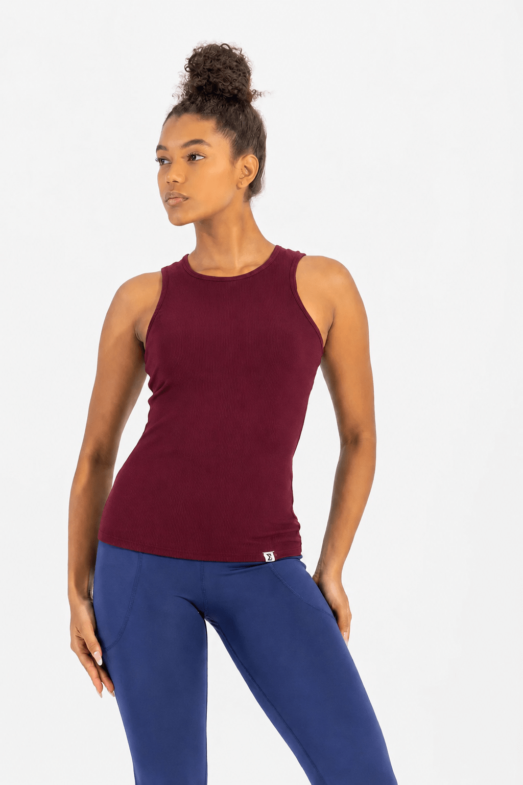 Burgundy Daily Rib Tank Top - Sigma Fit