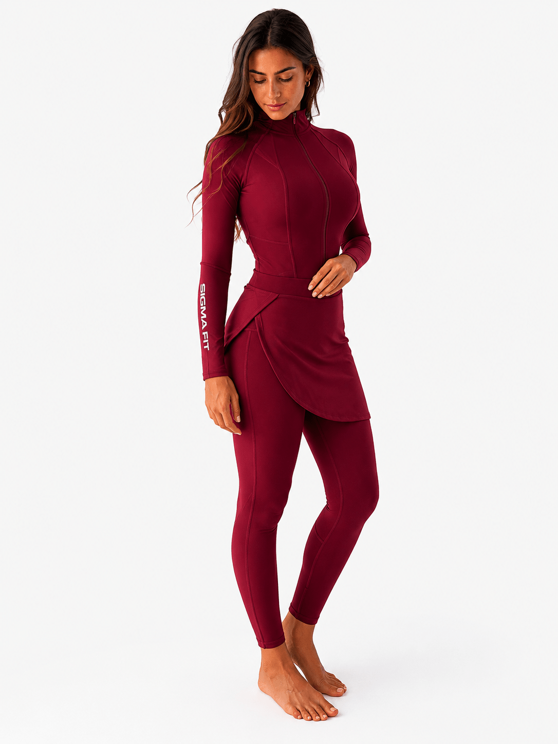 Burgundy Ruby Grace Burkini Set - Sigma Fit