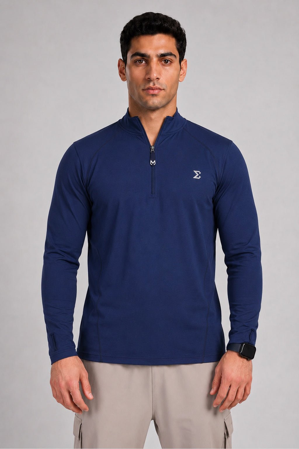 Crosswind Quarter Zipper Bellwether Blue - Sigma Fit