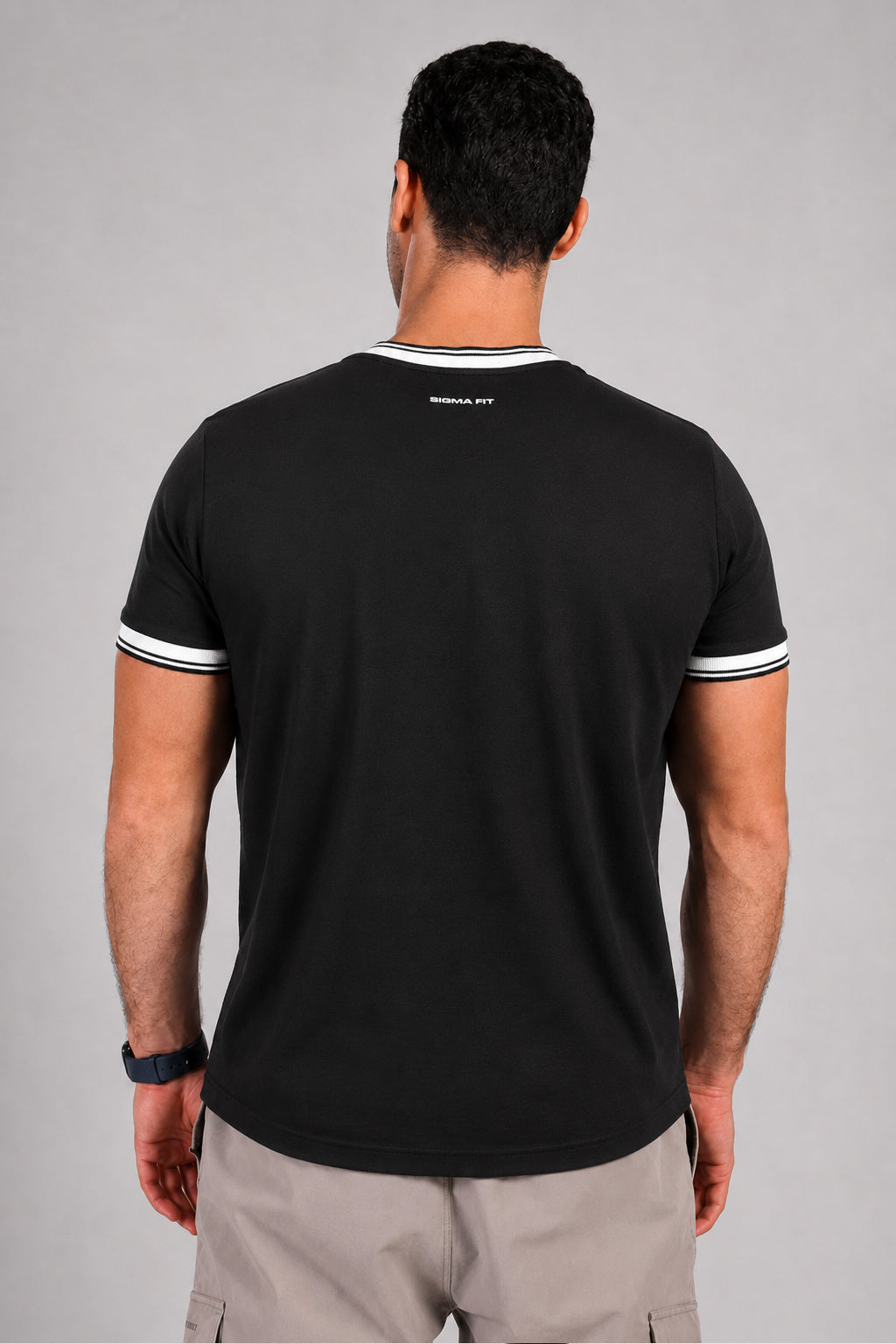 Black Z Polo T-Shirt - Back - Sigma Fit