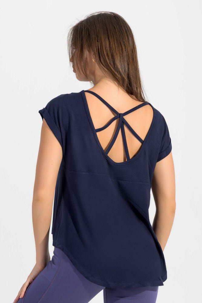 Navy Pilates Tee - Sigma Fit