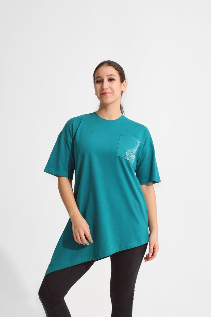 Sigma Fit Oversized Absrtact Tee - Shaded Spruce - Sigma Fit