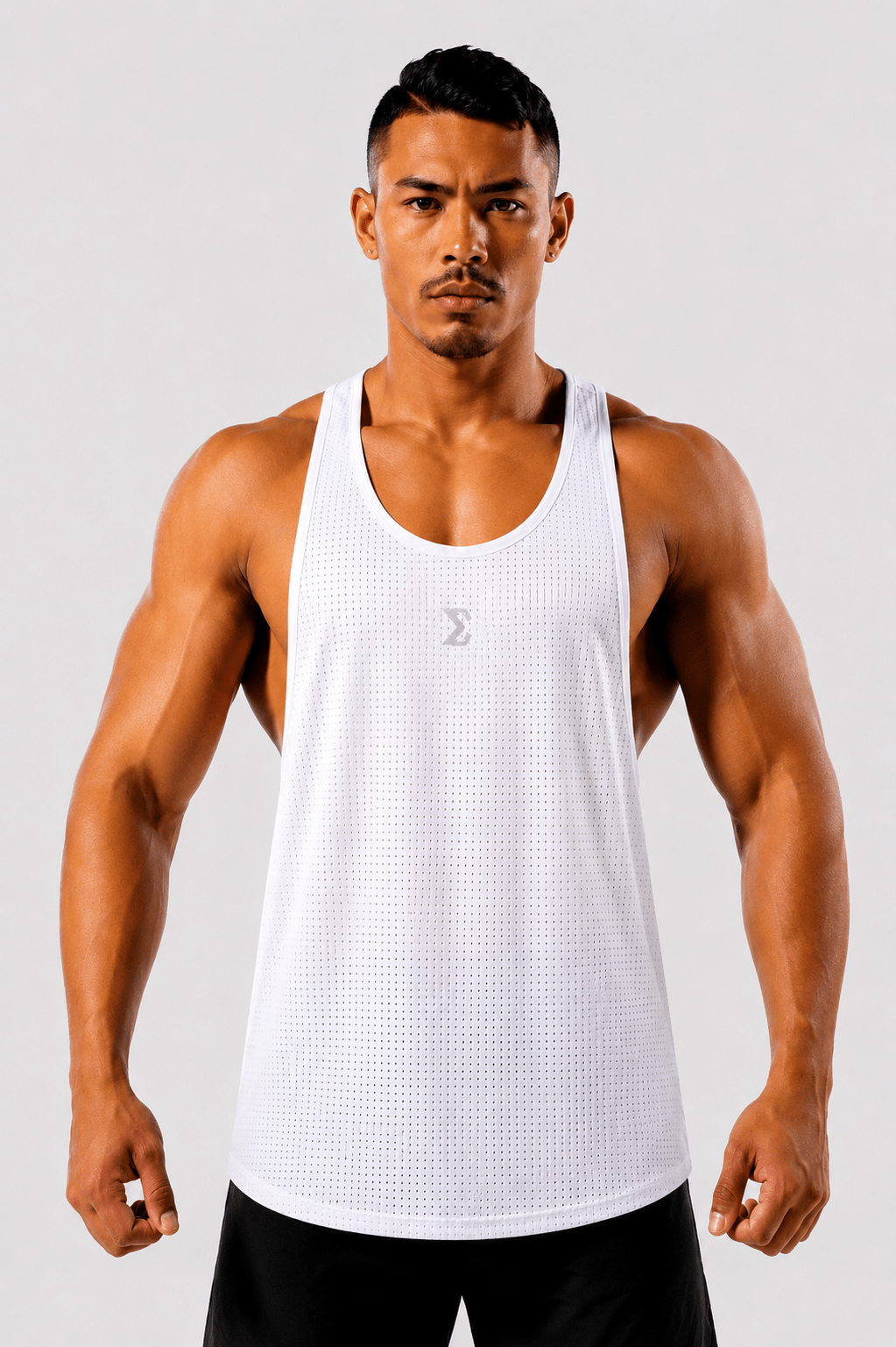 White Gear Tank Top - Sigma Fit