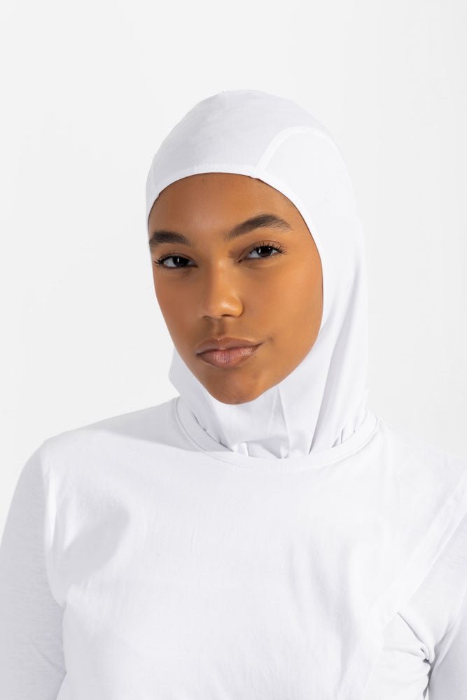 White SecureFit Pro Hijab - Sigma Fit