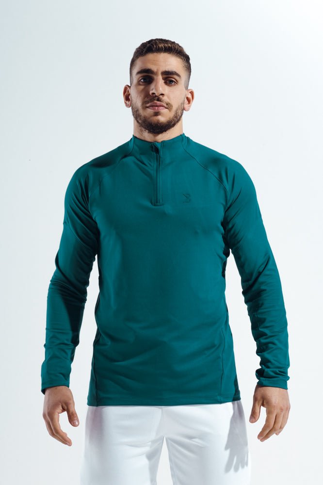 Teal Green Crosswind quarter zipper - Sigma Fit