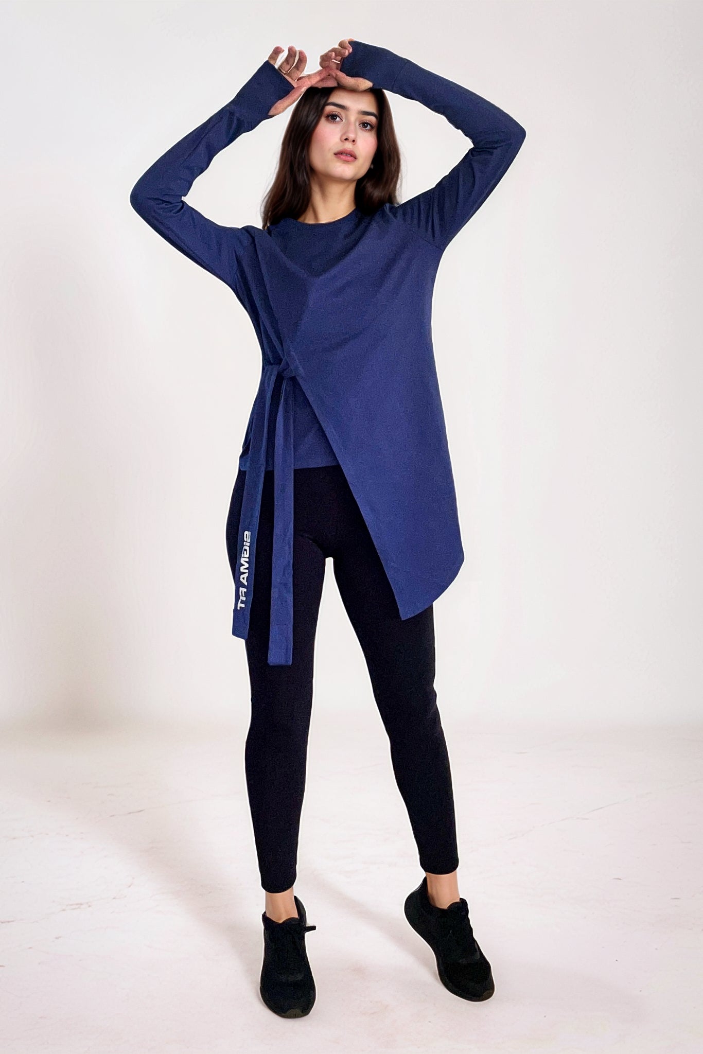 Abstract Knotted LS Tee Deep Cobalt - Sigma Fit