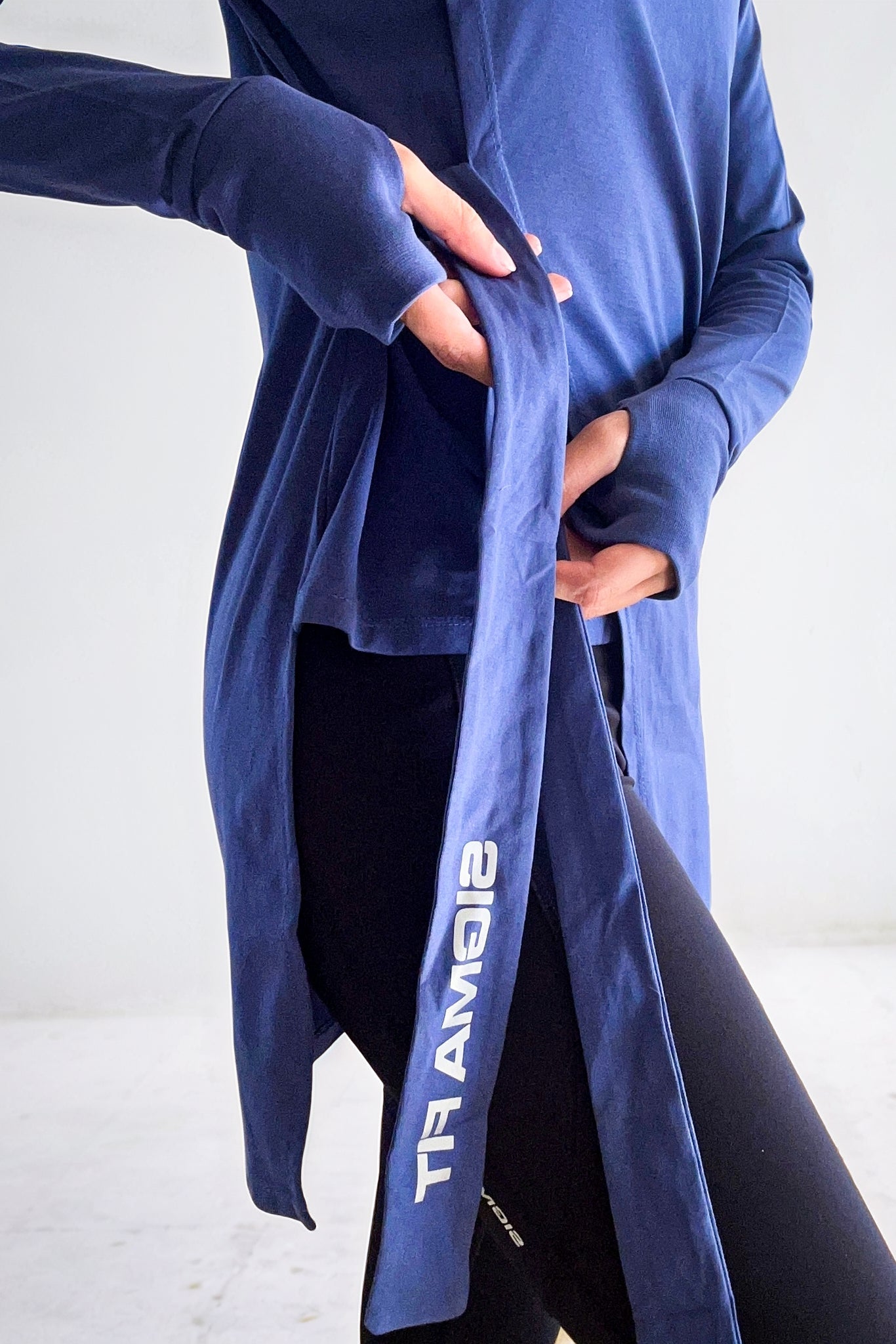 Abstract Knotted LS Tee Deep Cobalt - Sigma Fit