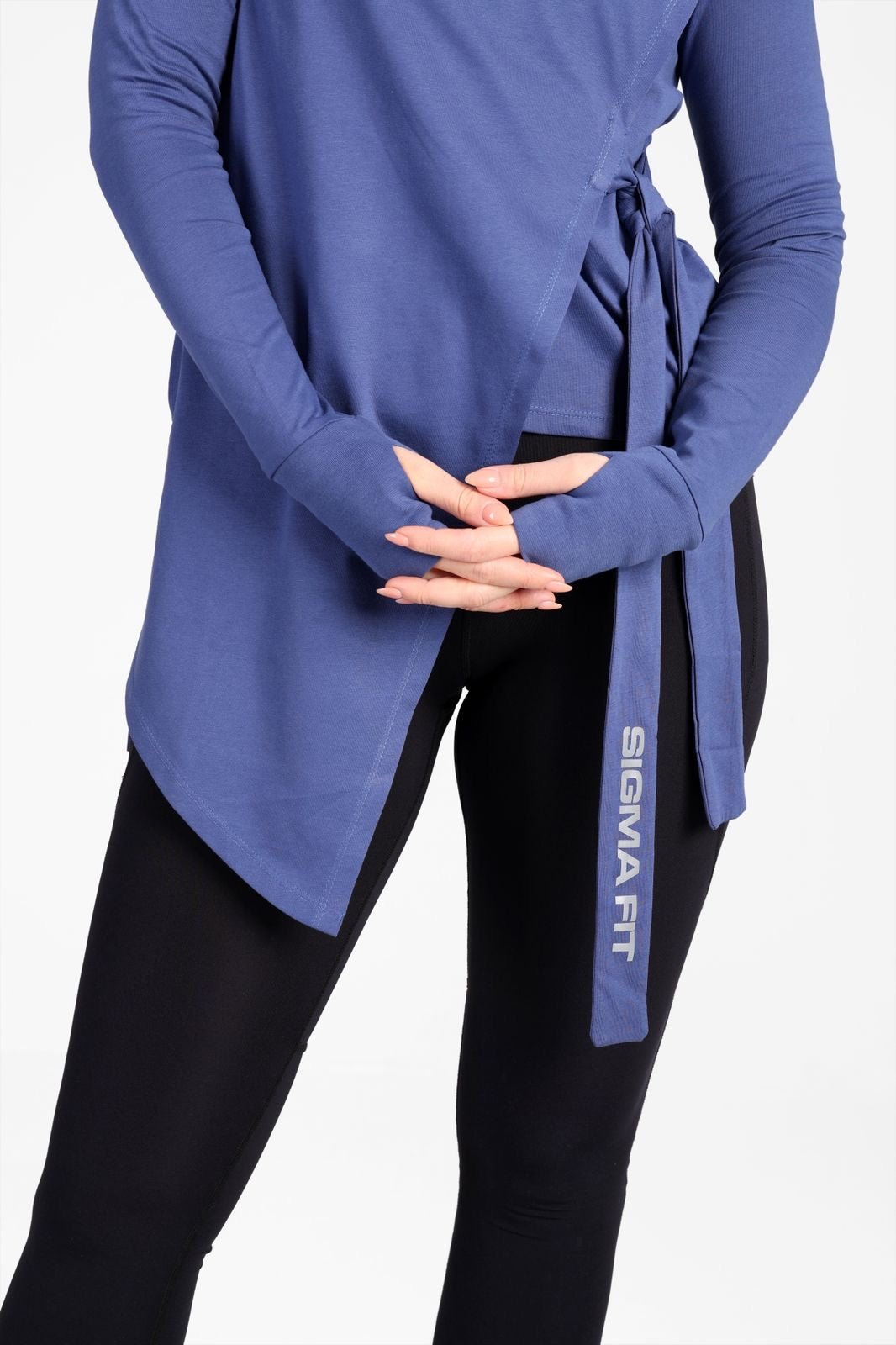 Abstract Knotted LS Tee Deep Cobalt - Sigma Fit