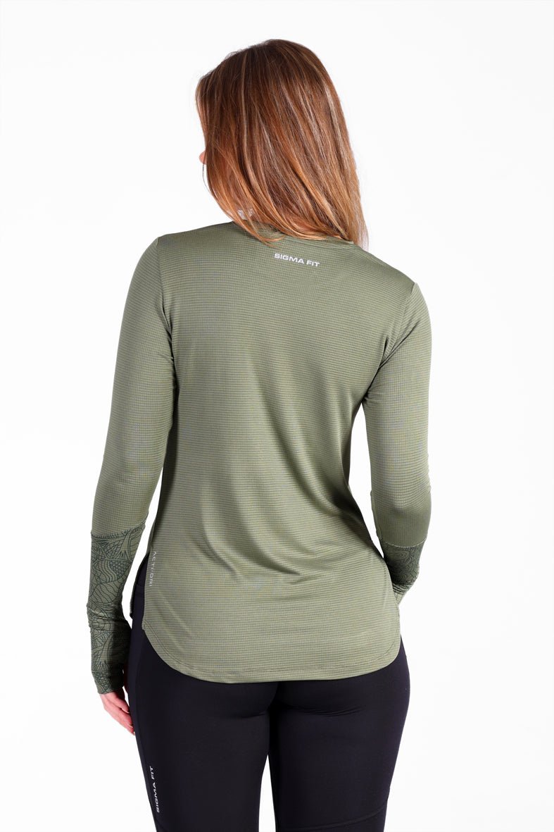 Artist Thumb Long Sleeve Tee Olive - Sigma Fit