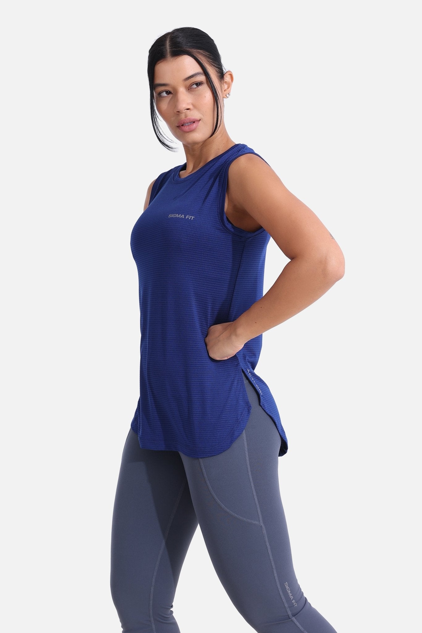 Bellwether Blue LiteRun Sleeveless Tee - Sigma Fit