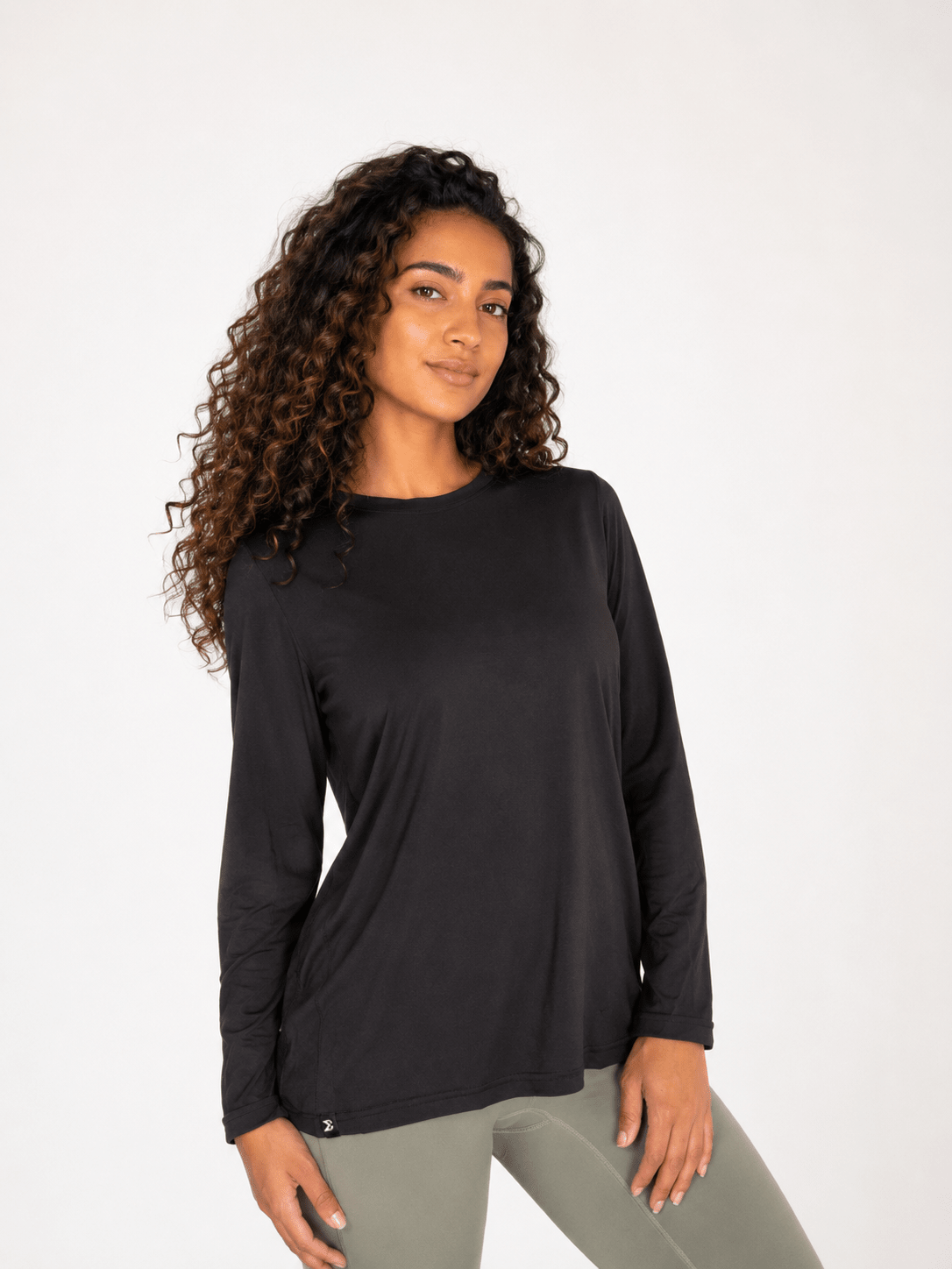 Black Extra Comfort Long Sleeve Top - Sigma Fit