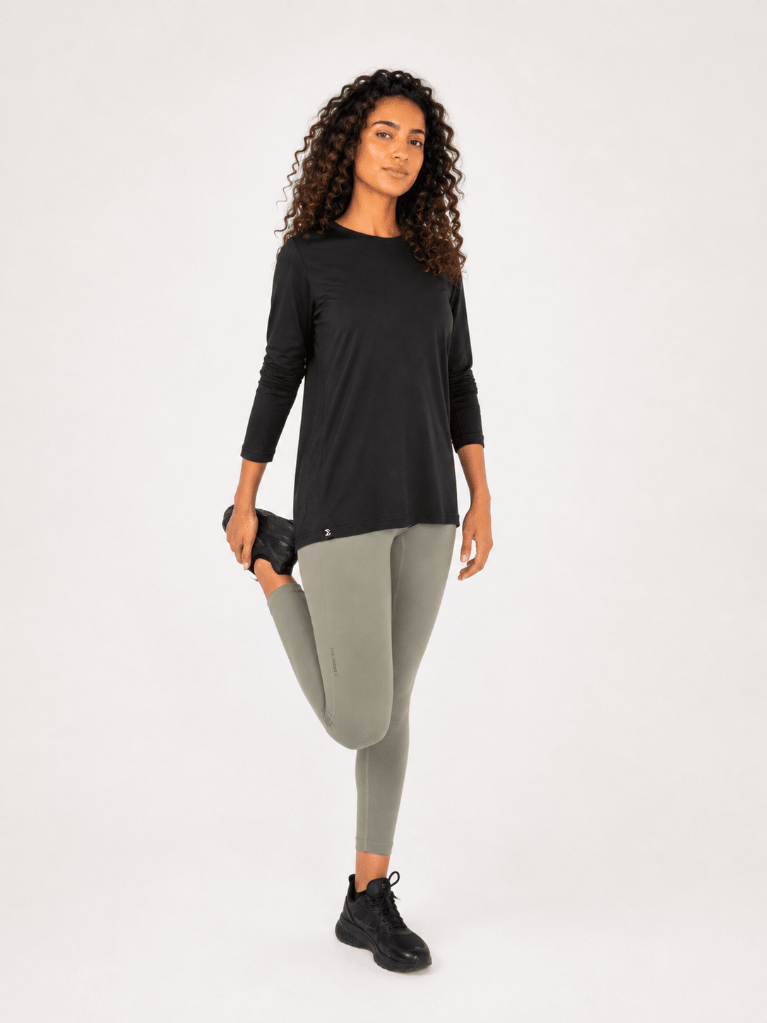 Black Extra Comfort Long Sleeve Top - Sigma Fit