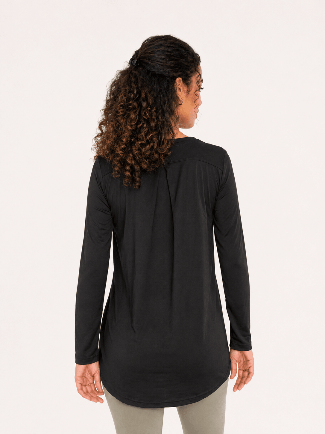 Black Extra Comfort Long Sleeve Top - Sigma Fit
