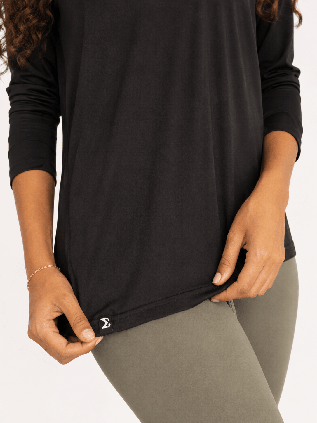 Black Extra Comfort Long Sleeve Top - Sigma Fit