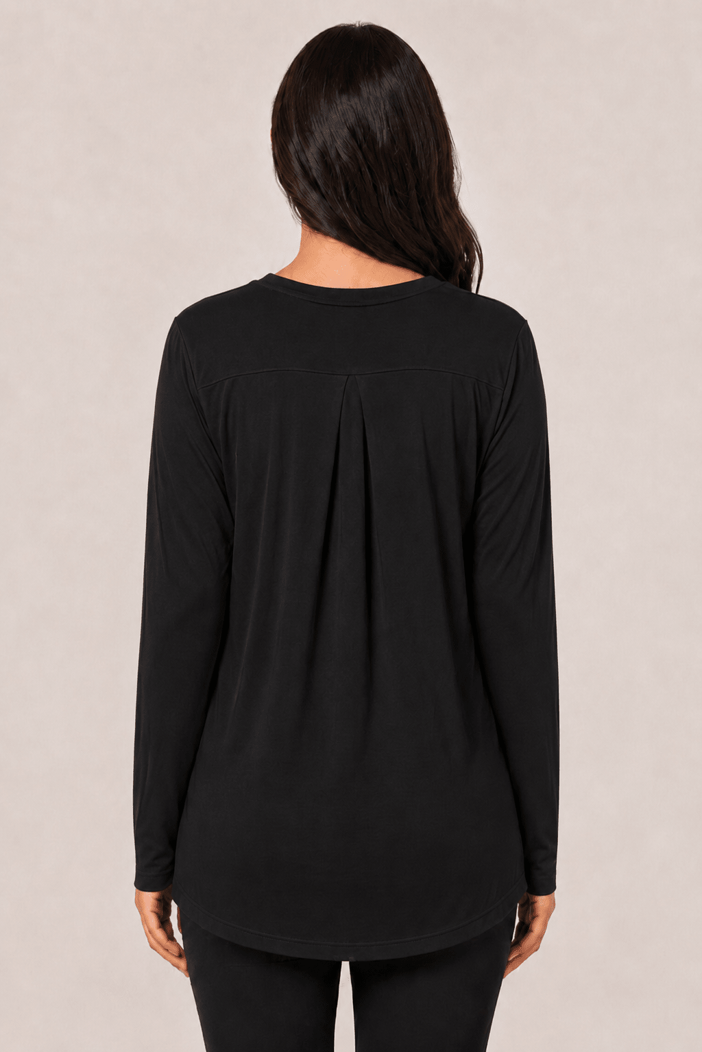 Black Extra Comfort Long Sleeve Top - Sigma Fit