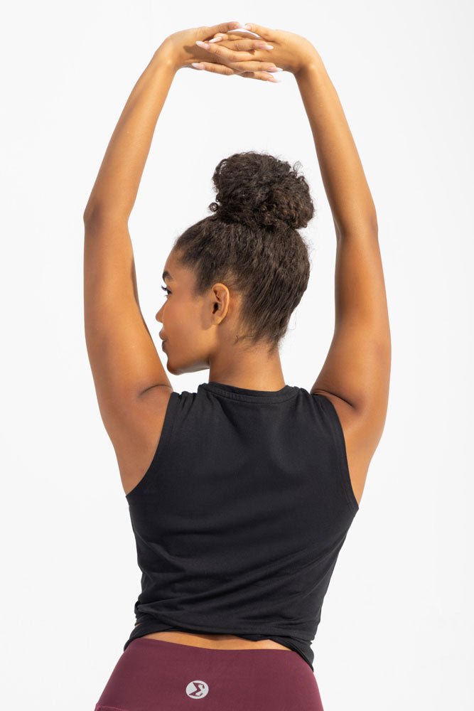 Black Knotted Tank Top - Sigma Fit