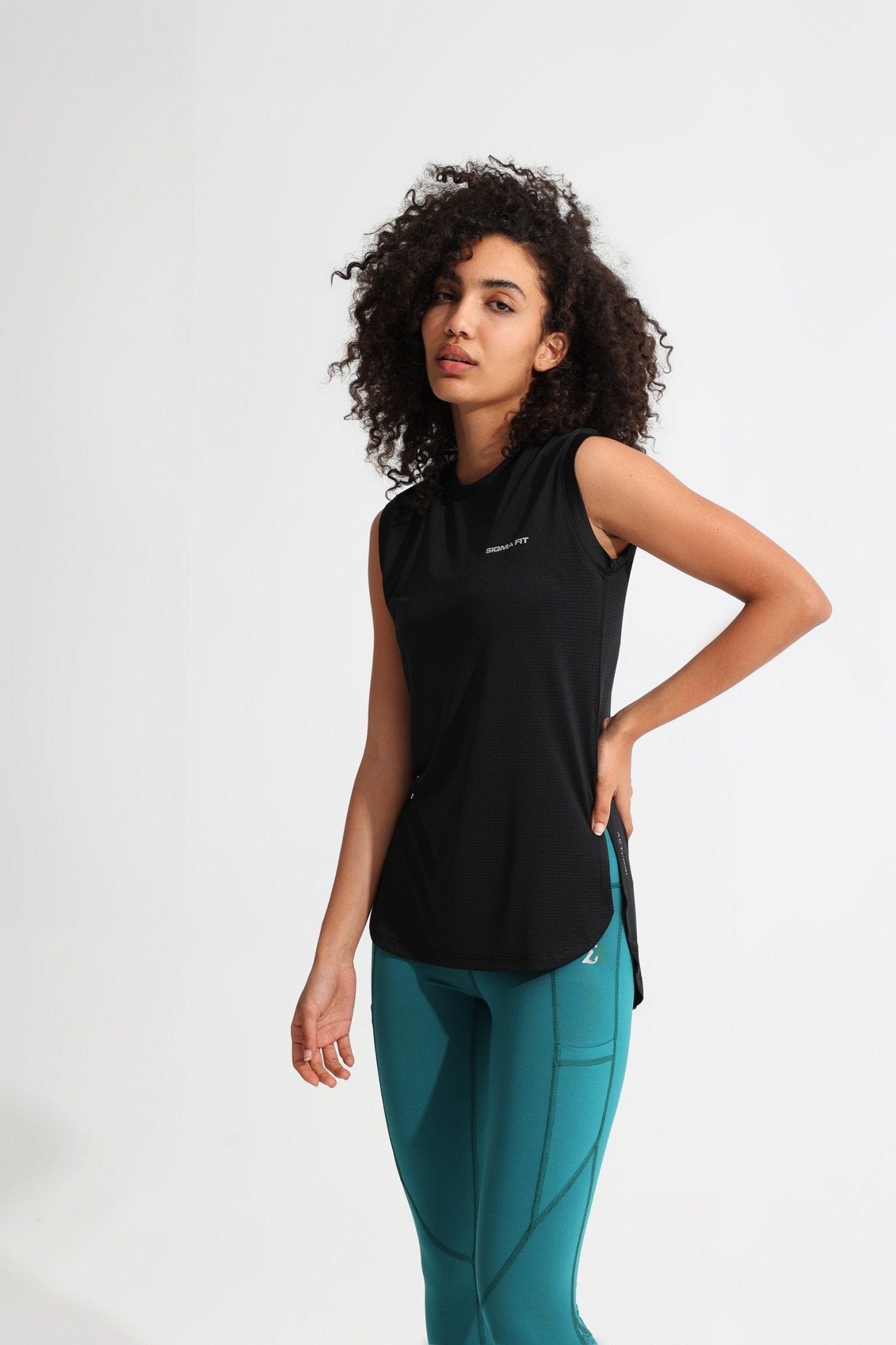 Black LiteRun Sleeveless Tee - Sigma Fit