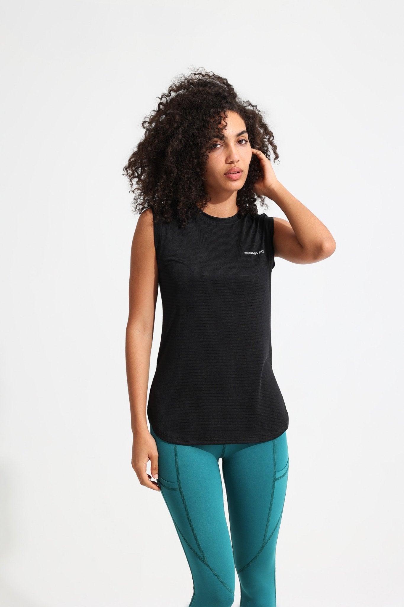 Black LiteRun Sleeveless Tee - Sigma Fit