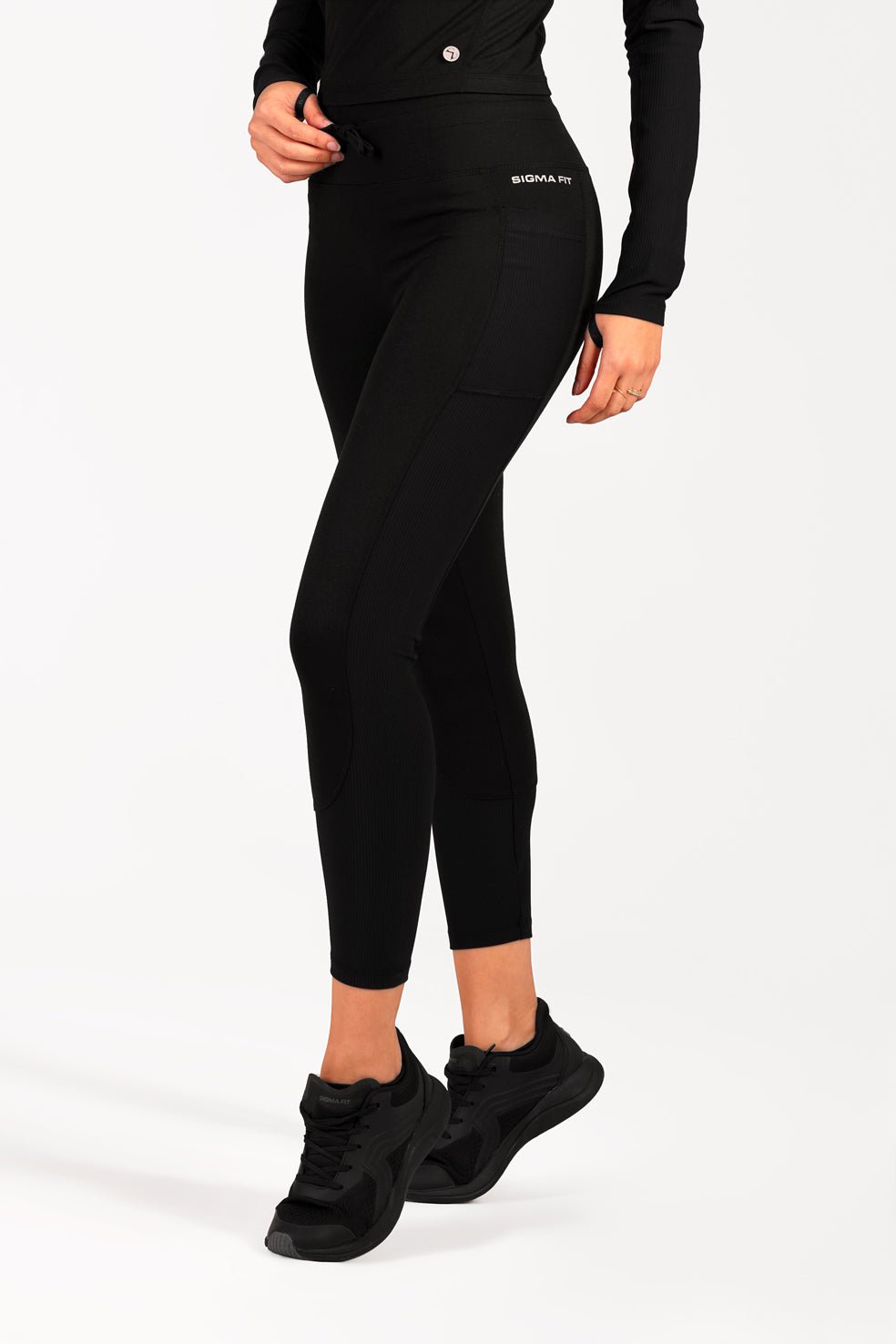Black Neo - cord leggings - Sigma Fit