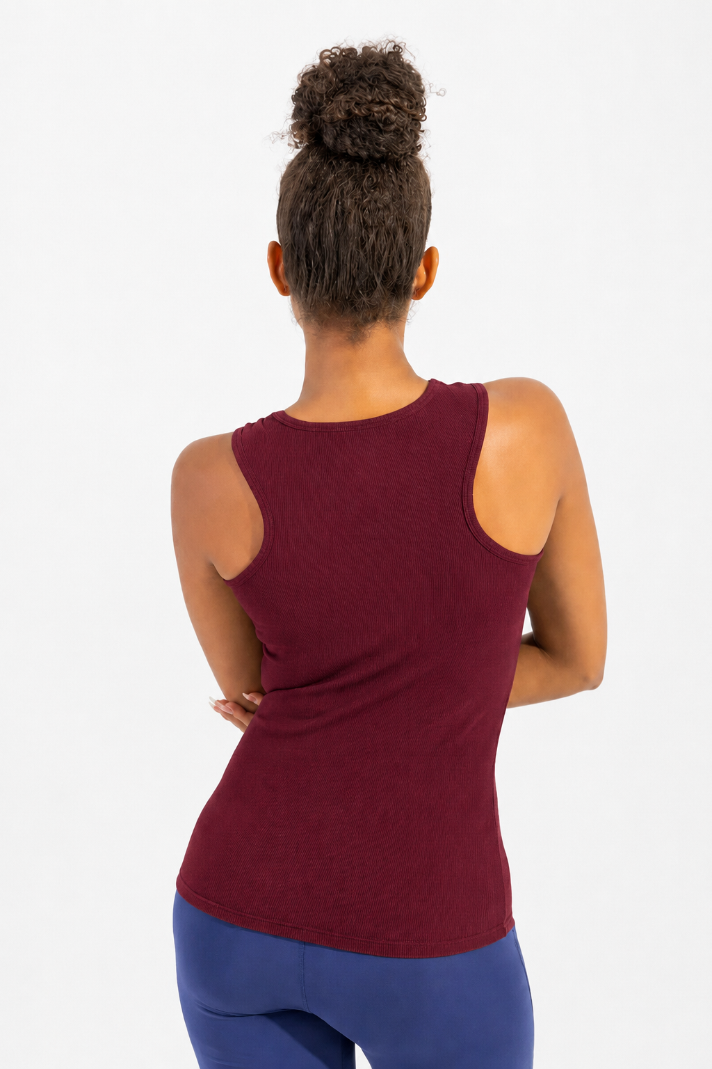 Burgundy Daily Rib Tank Top - Sigma Fit