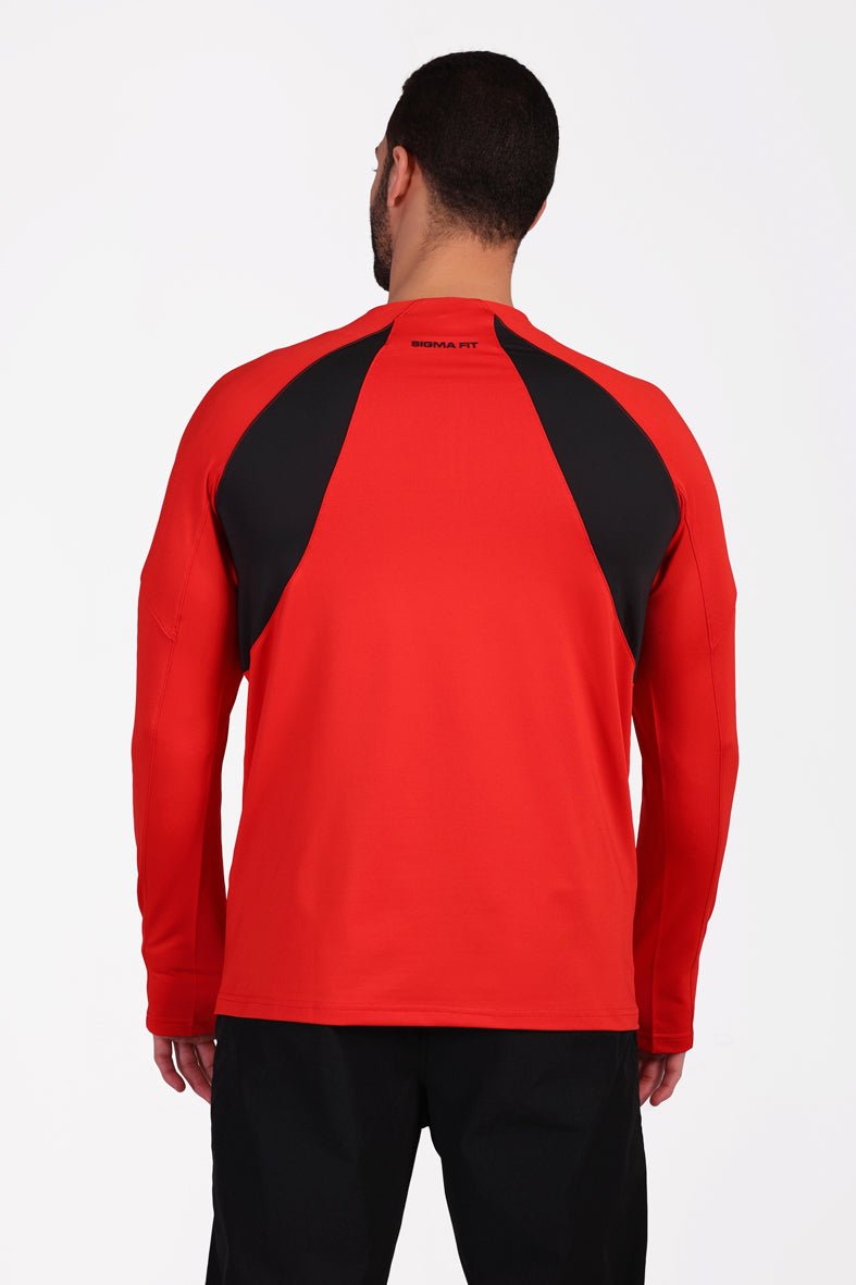 Crosswind Quarter Zipper Flame Scarlet - Sigma Fit