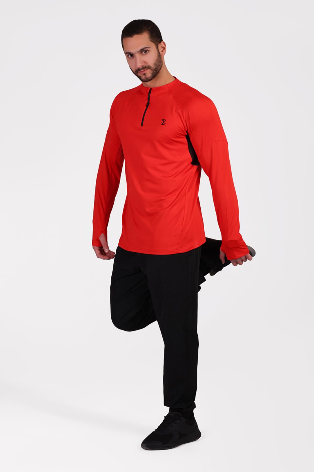 Crosswind Quarter Zipper Flame Scarlet - Sigma Fit