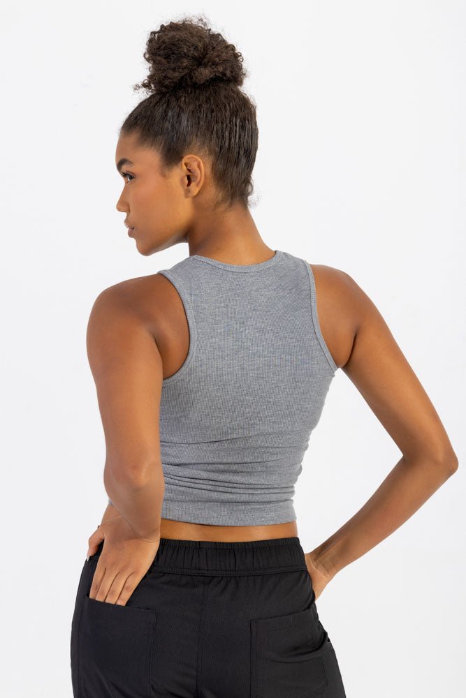 Daily Rib Tank Top Gray - Sigma Fit