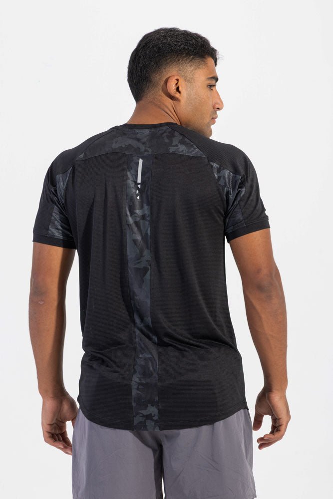 Black Dynamic PRO-Dri Tee back view - Sigma Fit
