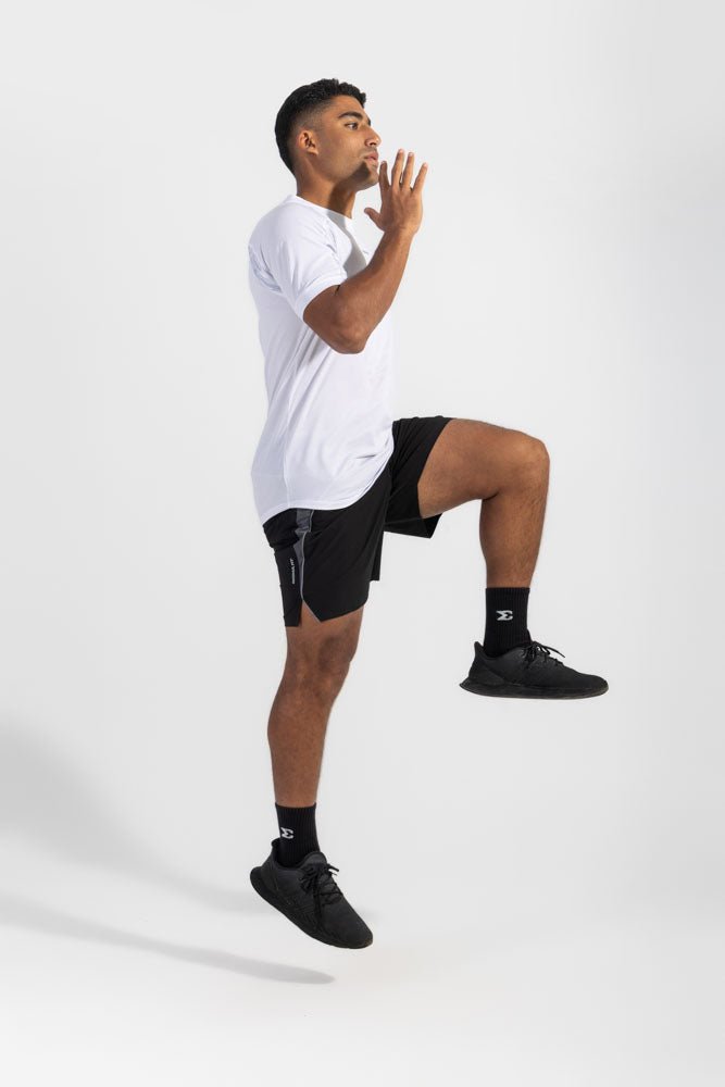 White Dynamic PRO-Dri Tee worn in training - Sigma Fit