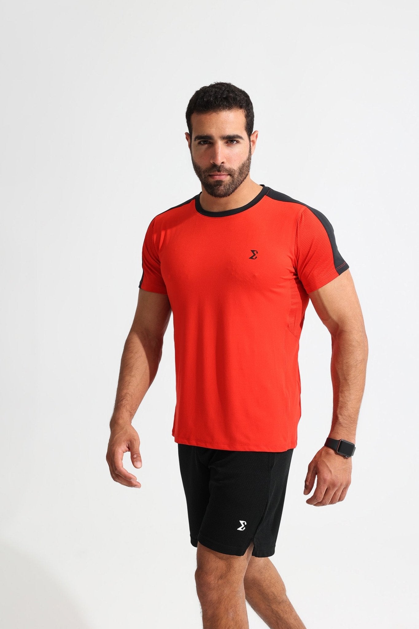 Flame Scarlet Contrast Tee - Sigma Fit