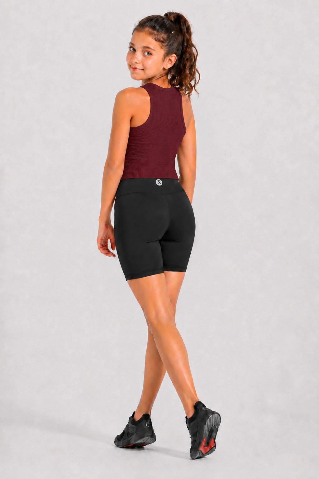 Girls Burgundy Daily Rib Tank Top - Sigma Fit