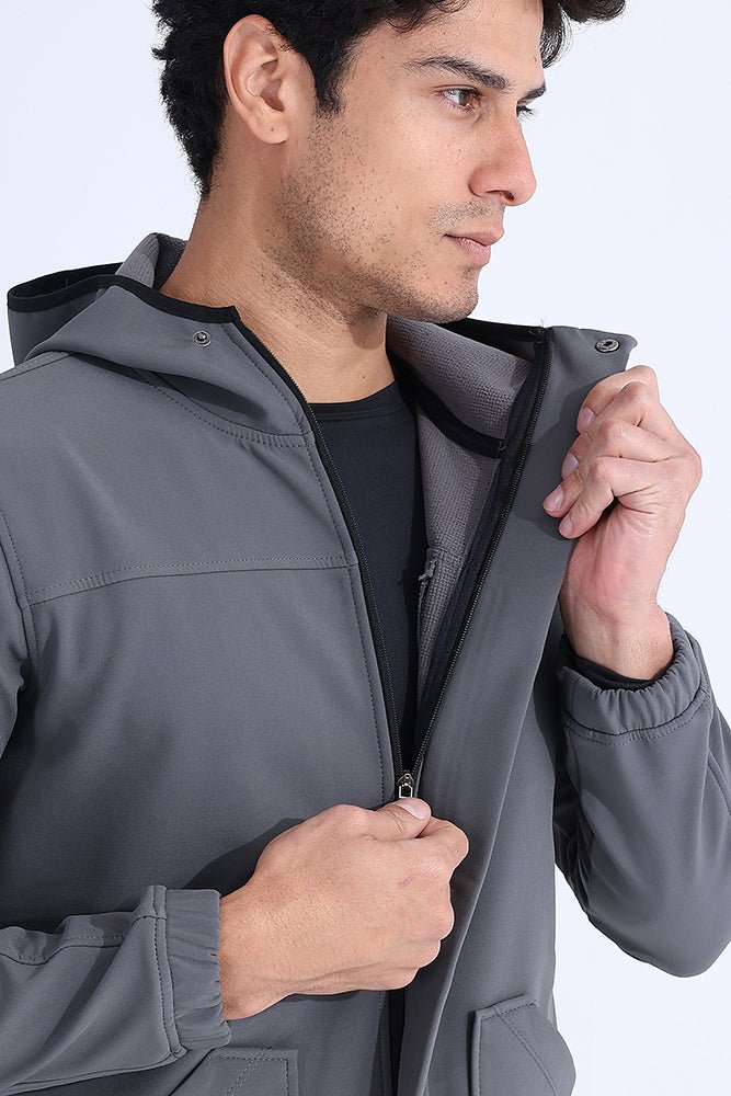 Gray Vital Zip Jacket - Sigma Fit