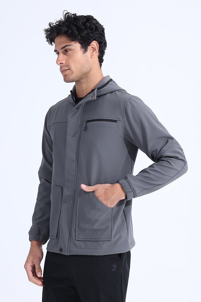 Gray Vital Zip Jacket - Sigma Fit