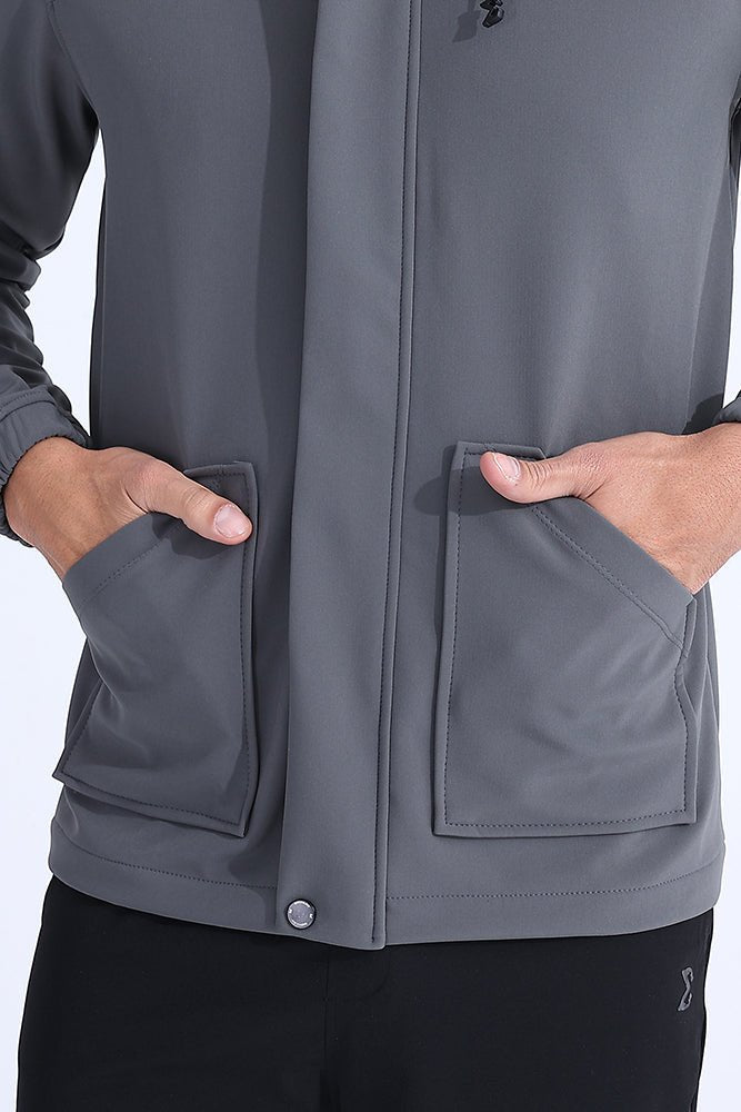 Gray Vital Zip Jacket - Sigma Fit