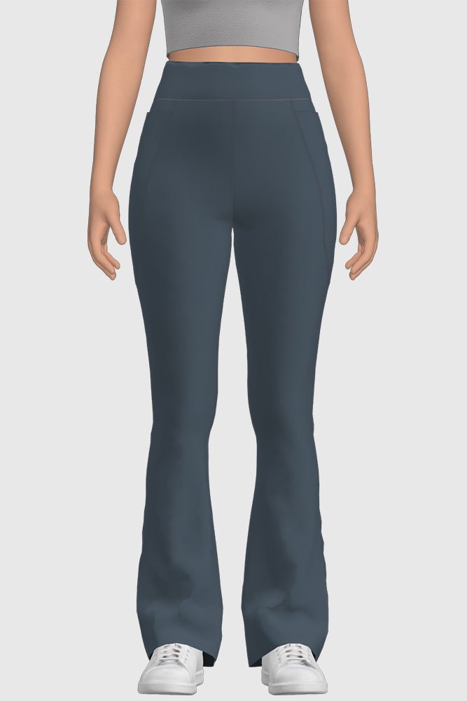 Gray Yoga Flare Pants - Sigma Fit