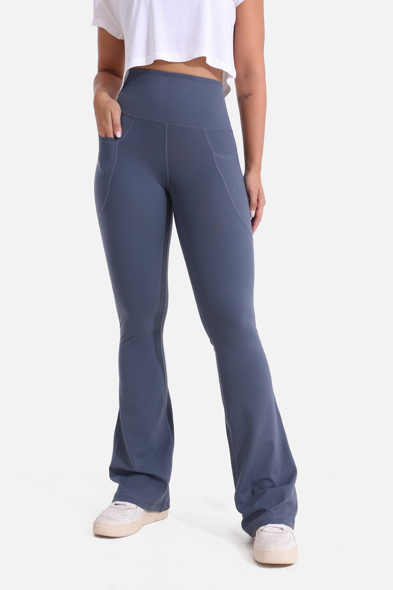 Gray Yoga Flare Pants - Sigma Fit