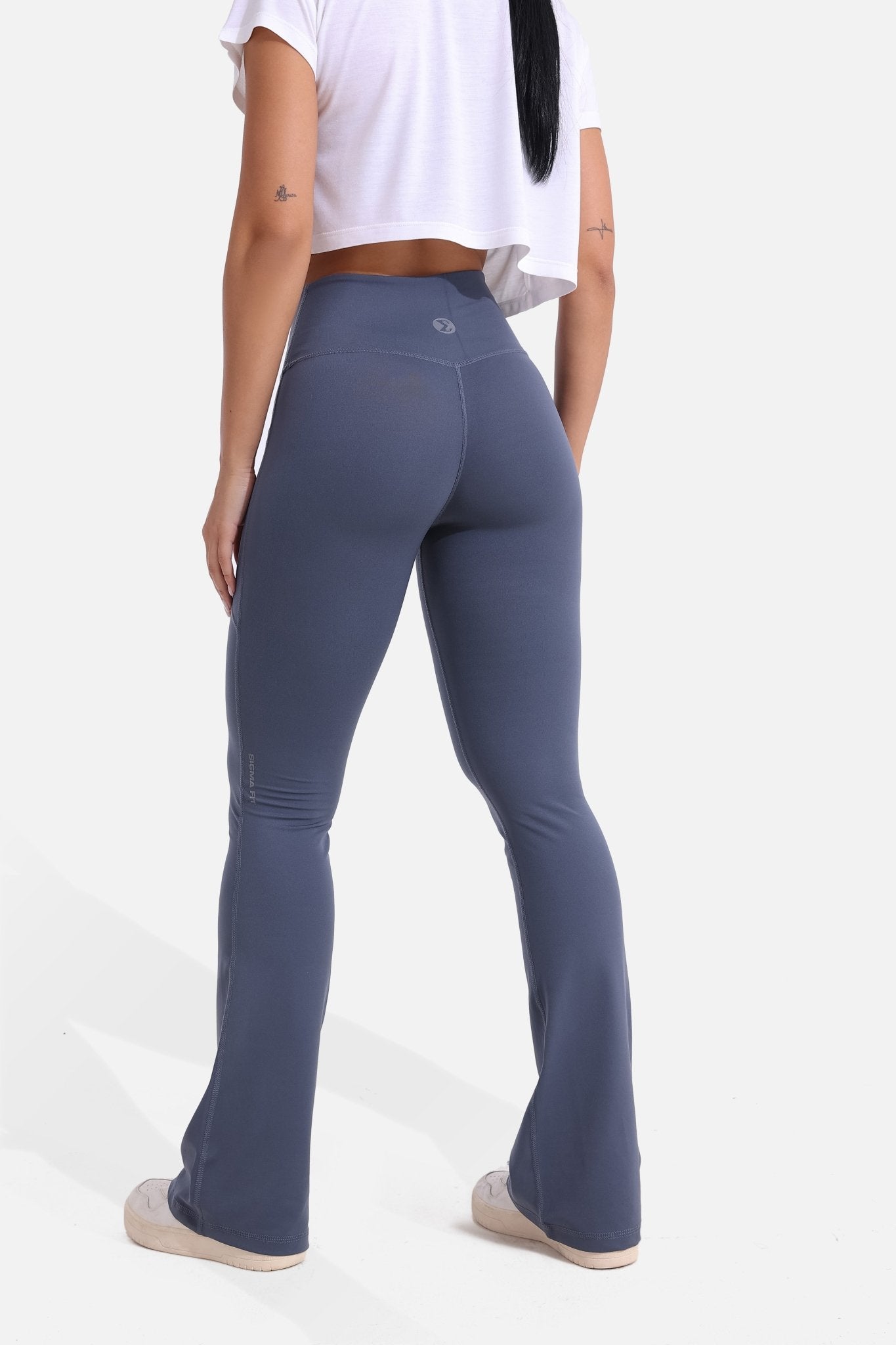 Gray Yoga Flare Pants - Sigma Fit