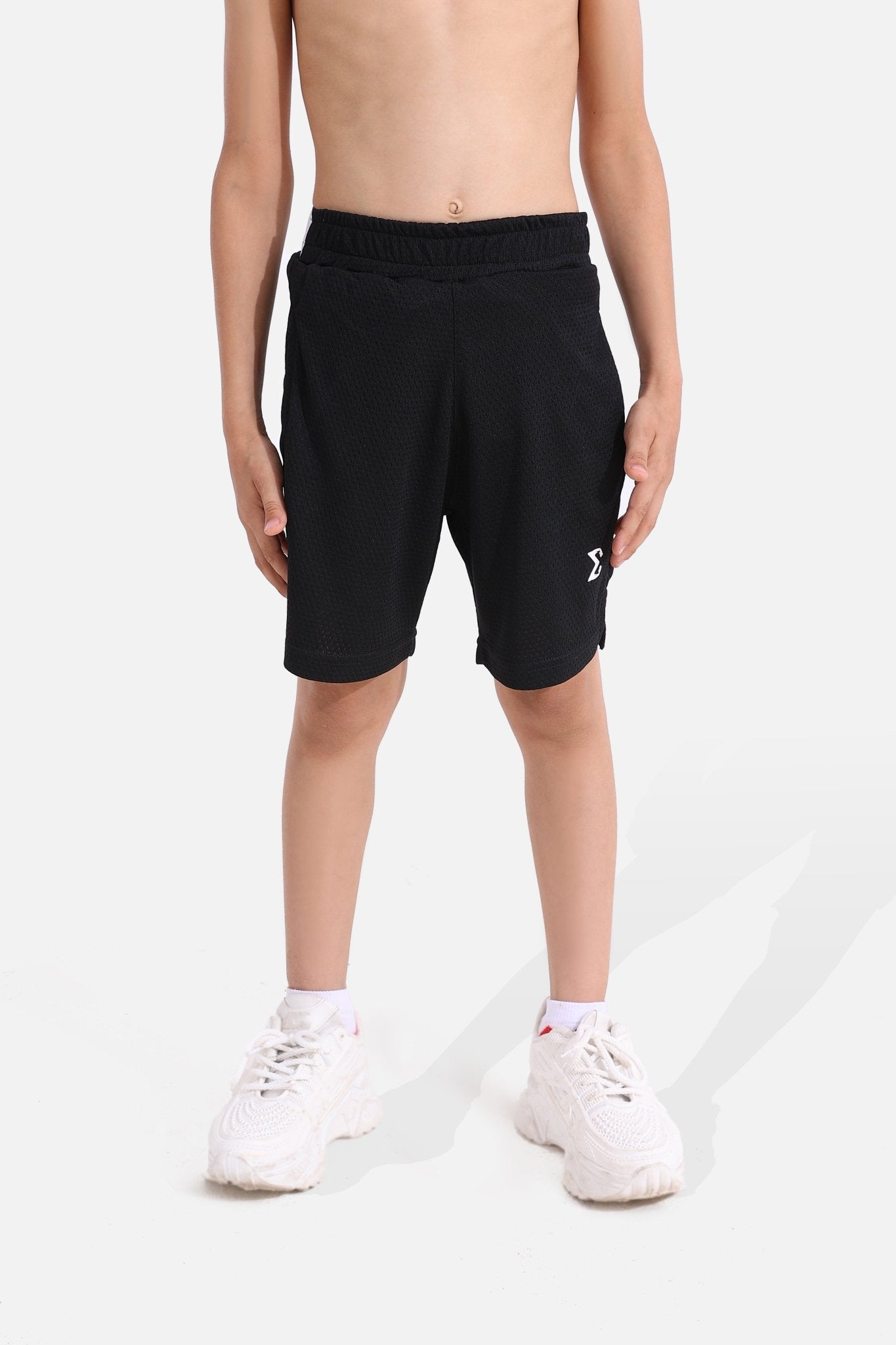 Kids Black 9 inch Shorts - Sigma Fit