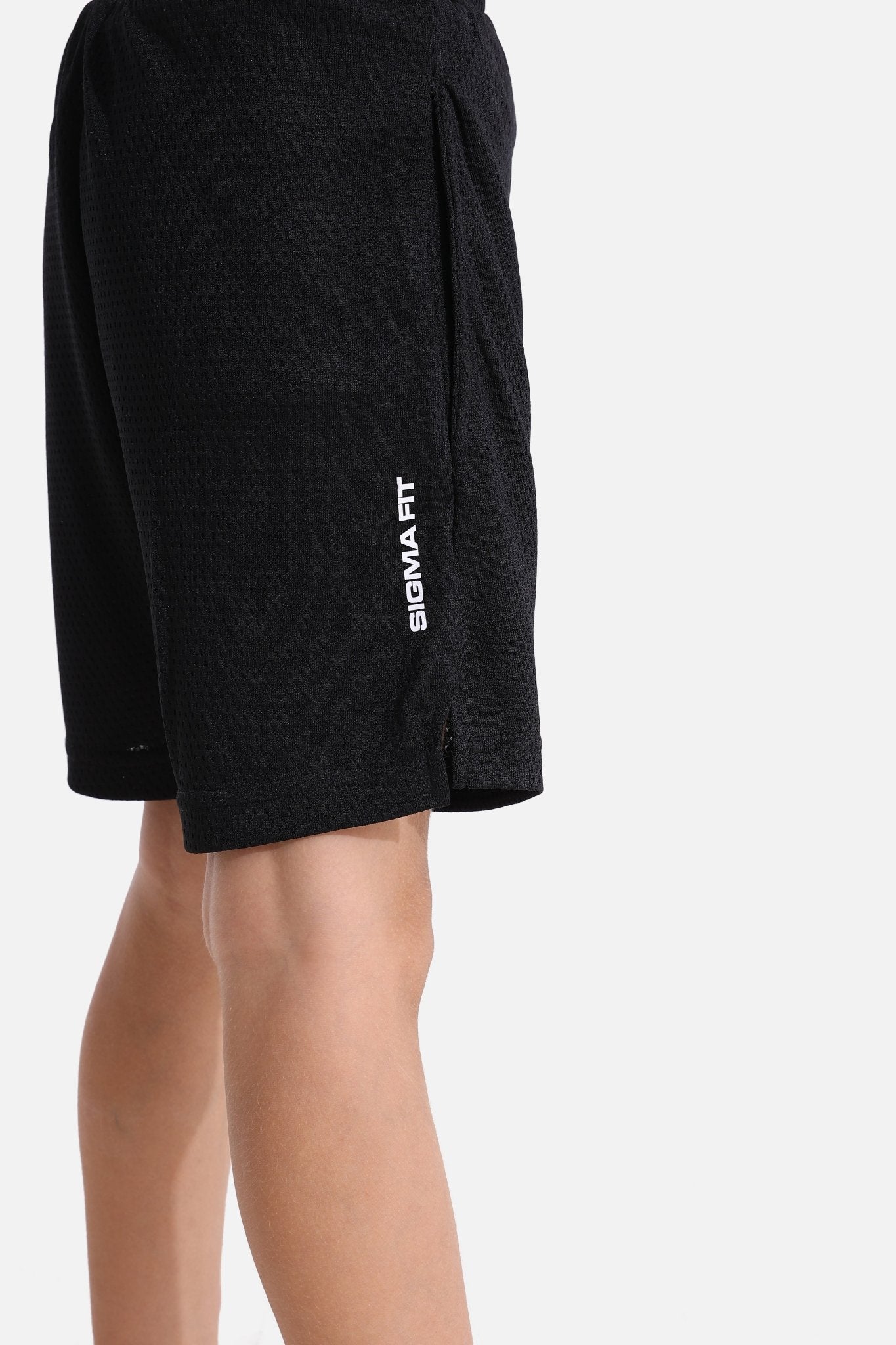 Kids Black 9 inch Shorts - Sigma Fit