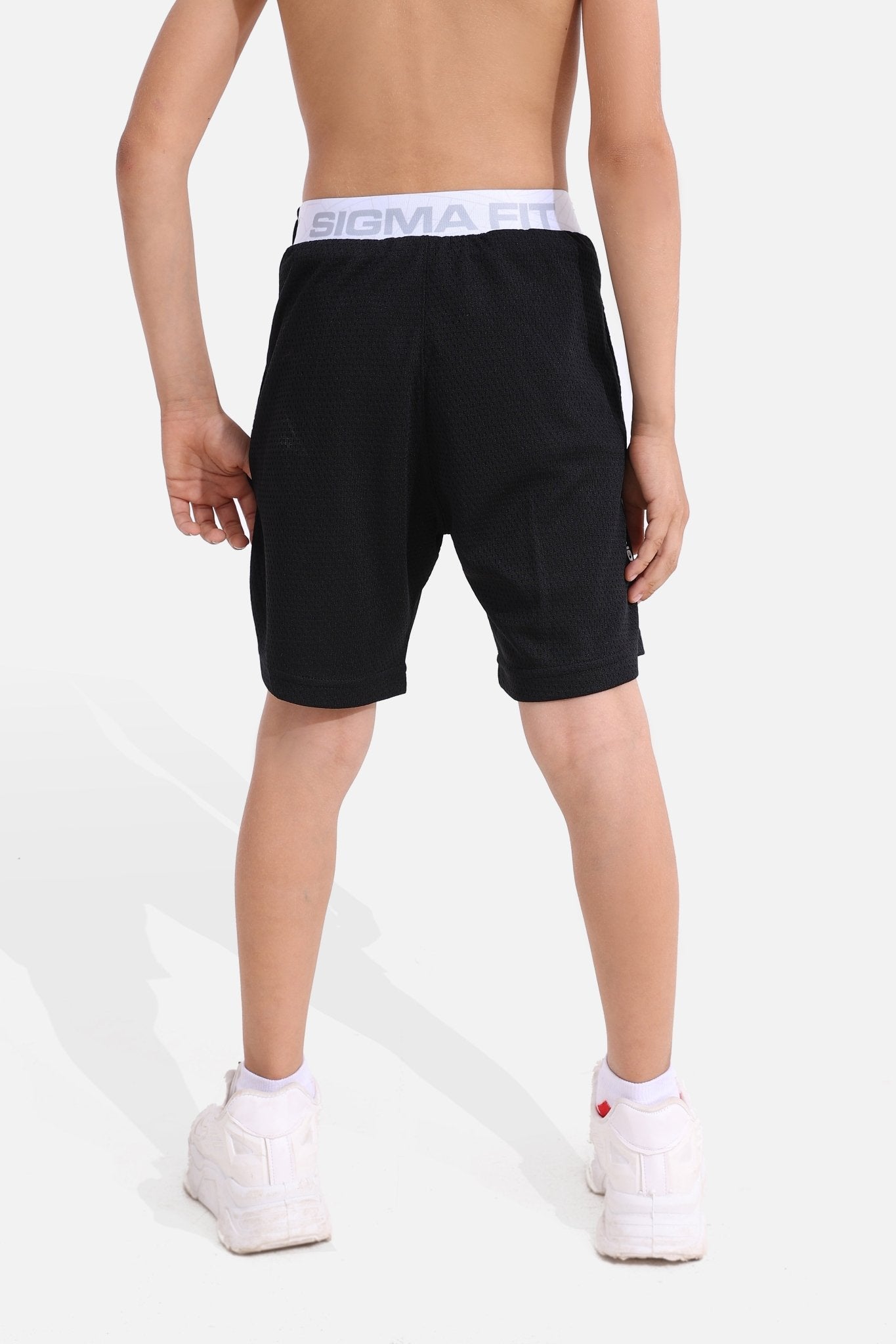 Kids Black 9 inch Shorts - Sigma Fit