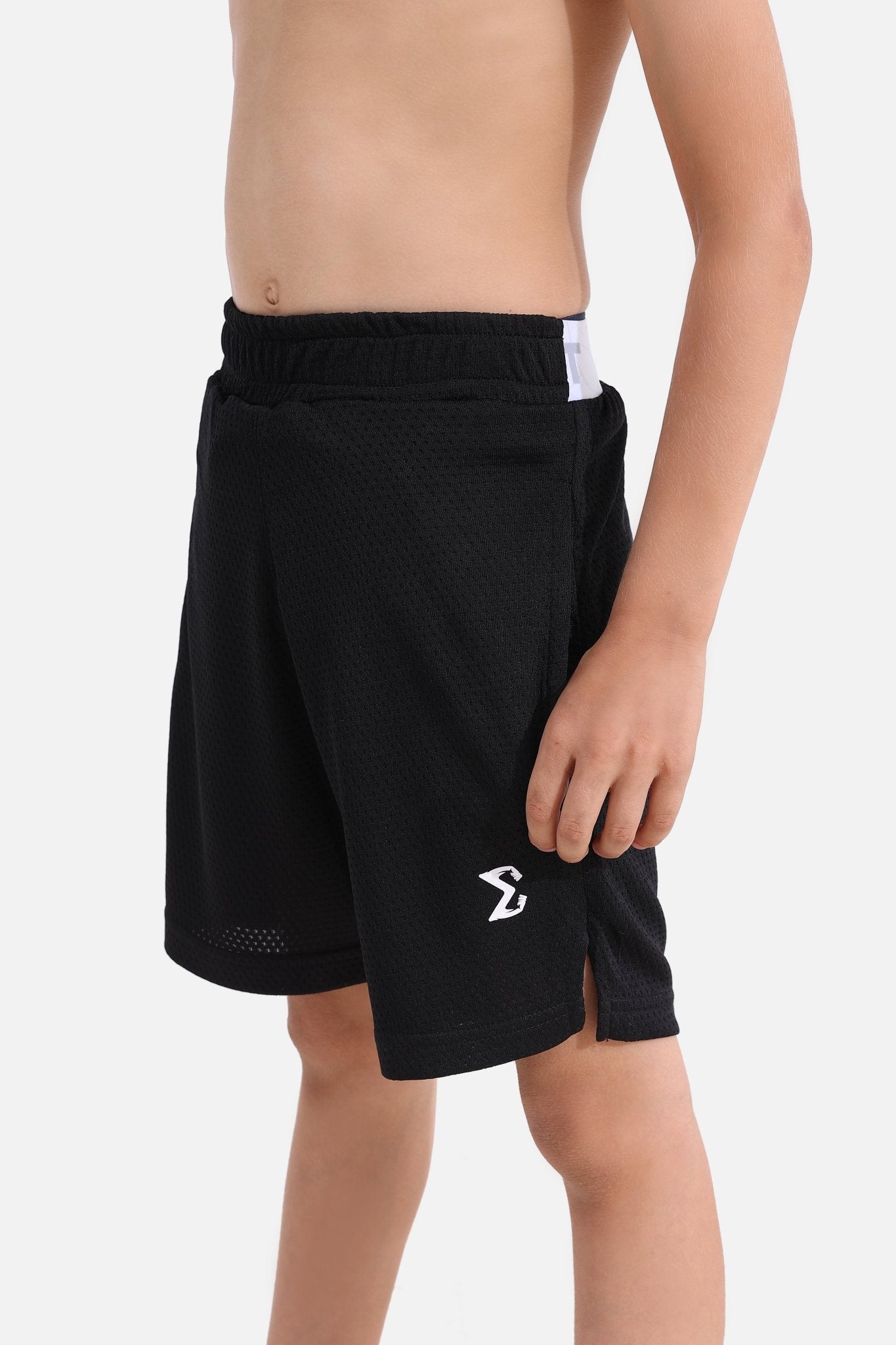 Kids Black 9 inch Shorts - Sigma Fit