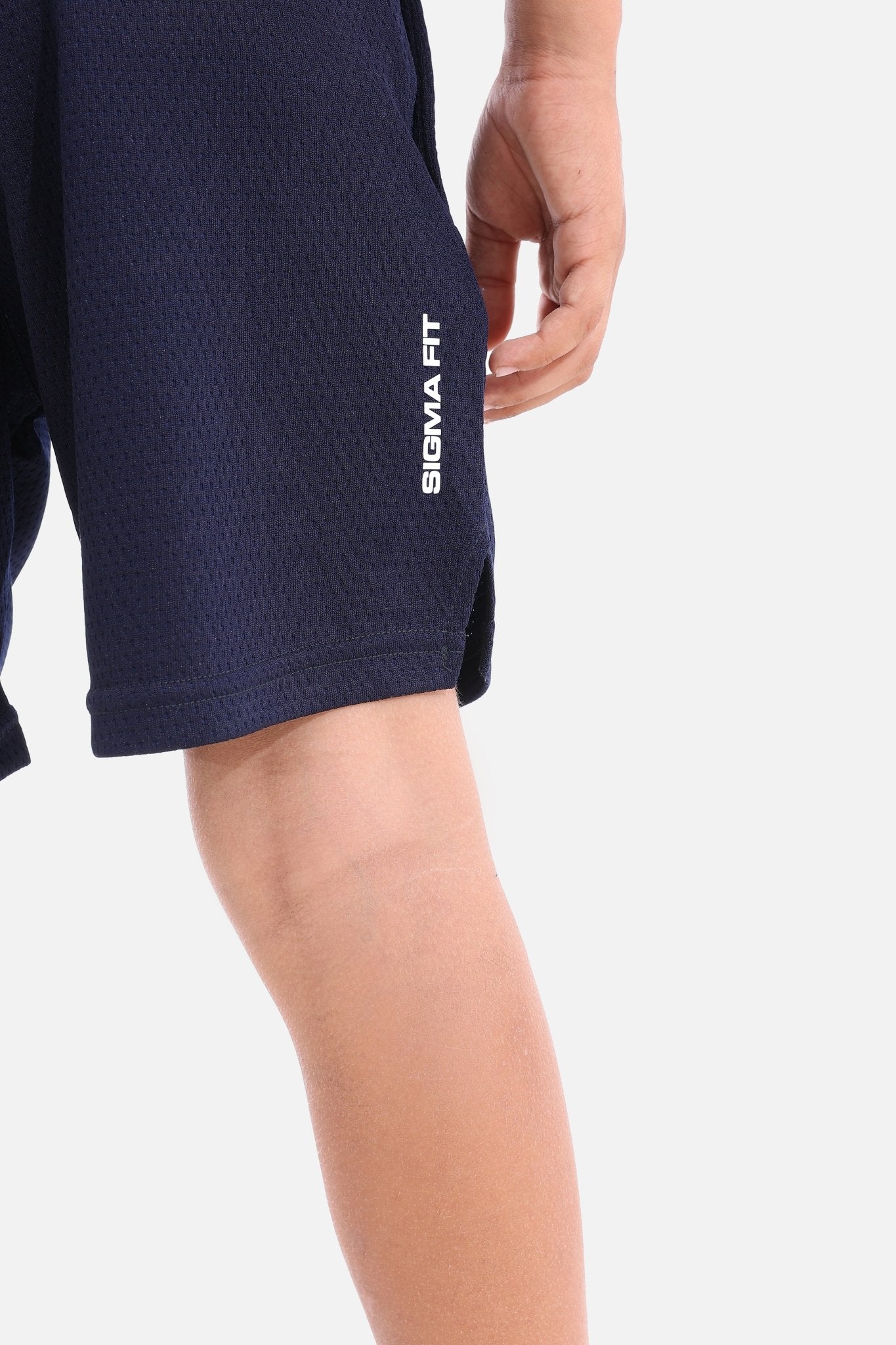 Kids Navy Blue 9 inch Shorts - Sigma Fit