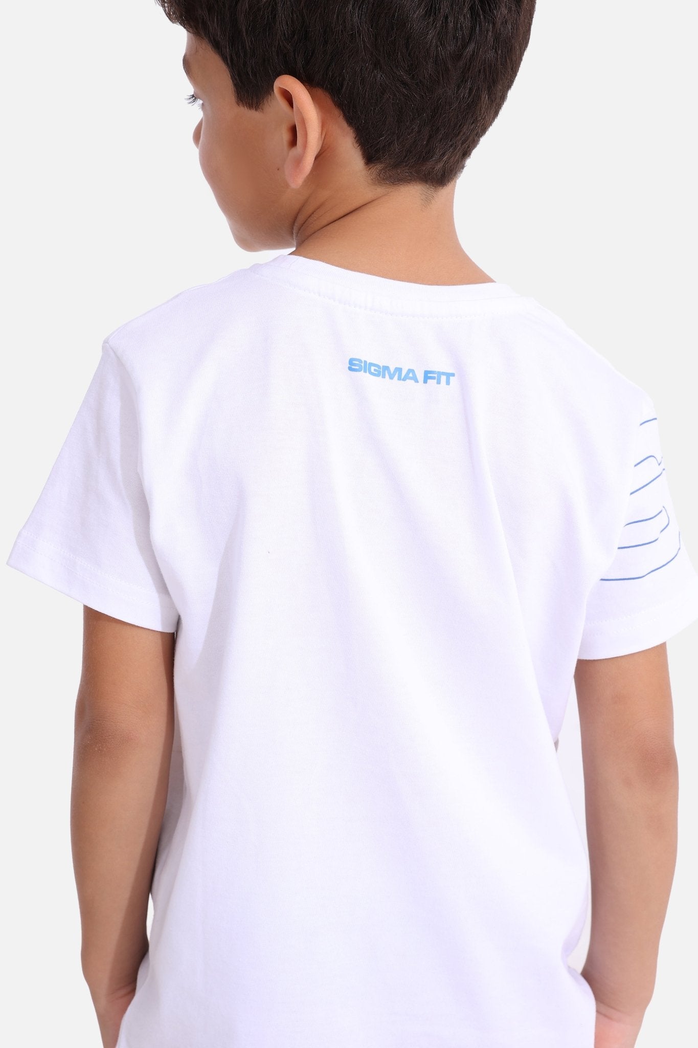 Kids White Basic SF Cotton T-Shirt - Sigma Fit