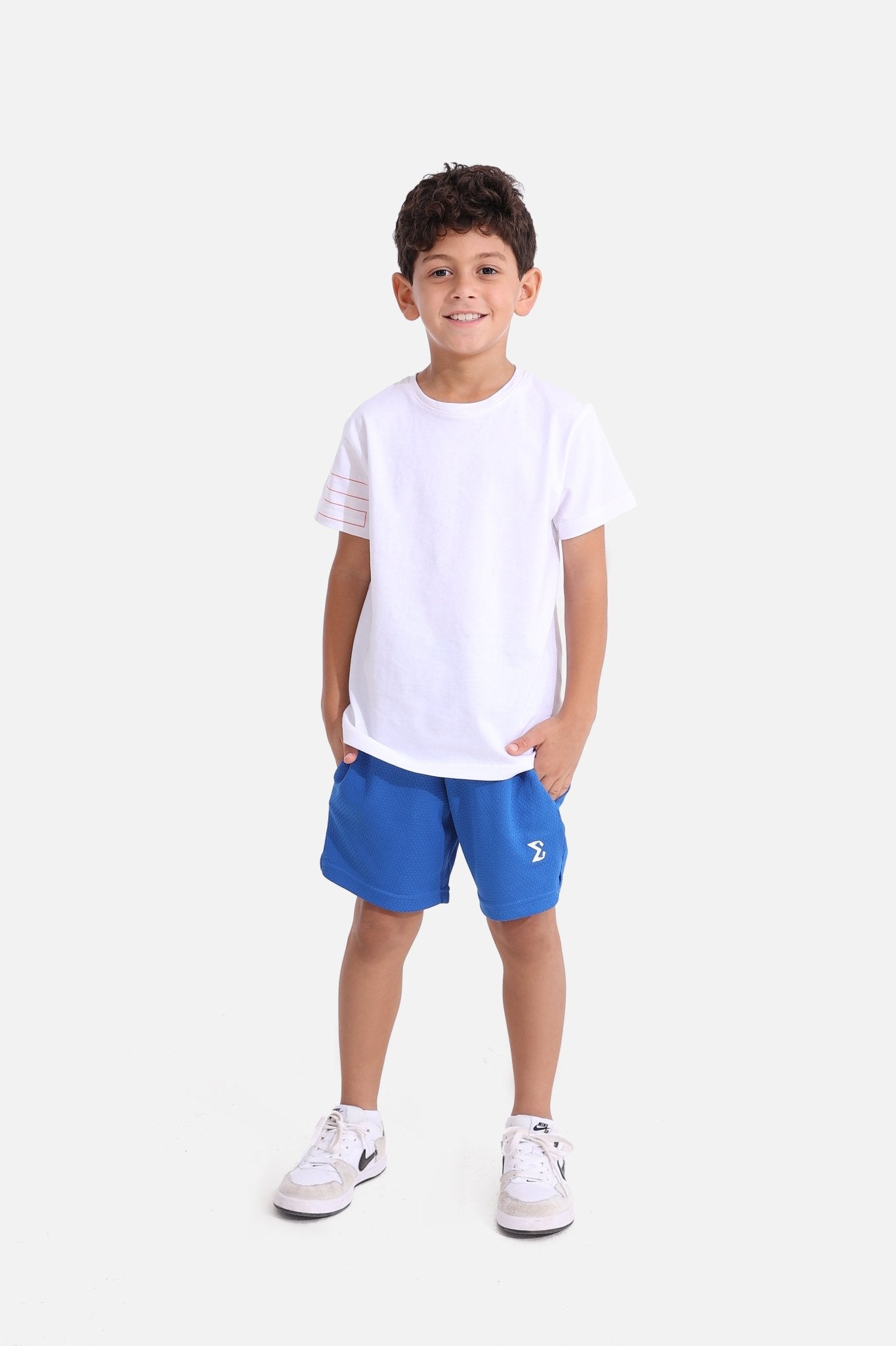 Kids White Basic SF Cotton T-Shirt - Sigma Fit