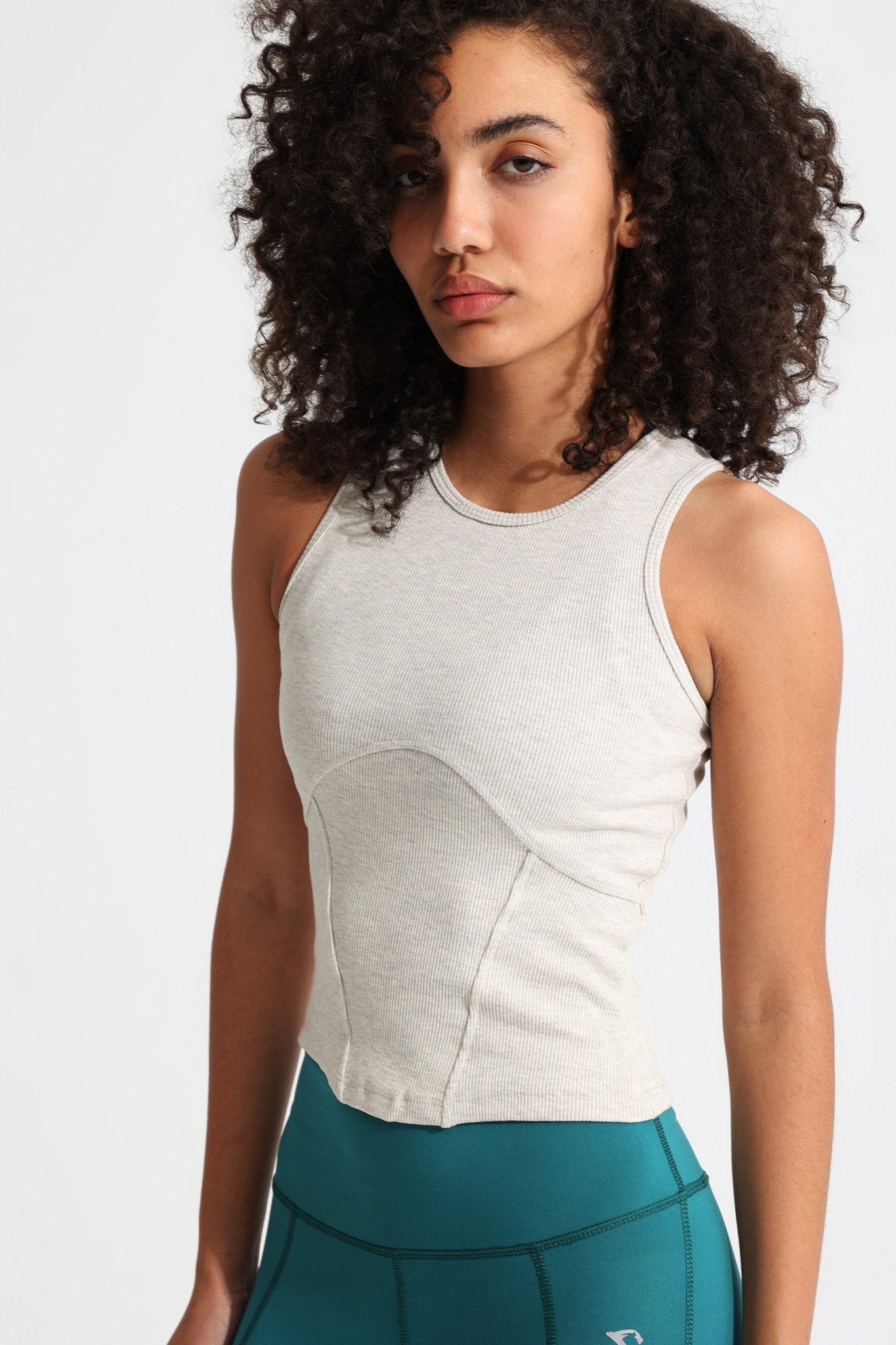 Light Heather Gray Coretank Tank Top - Sigma Fit