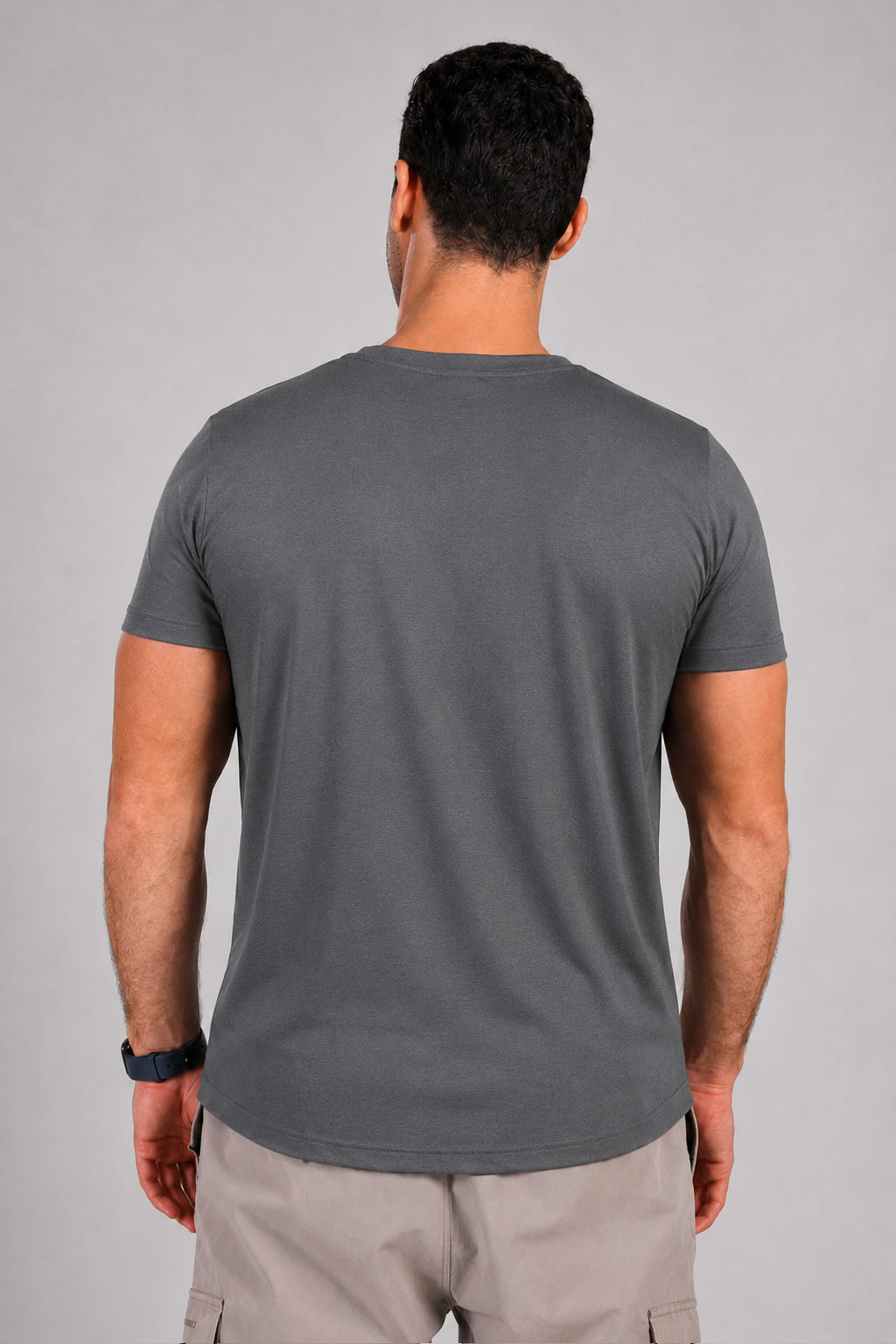 Dark Grey Light Tee back view - Sigma Fit