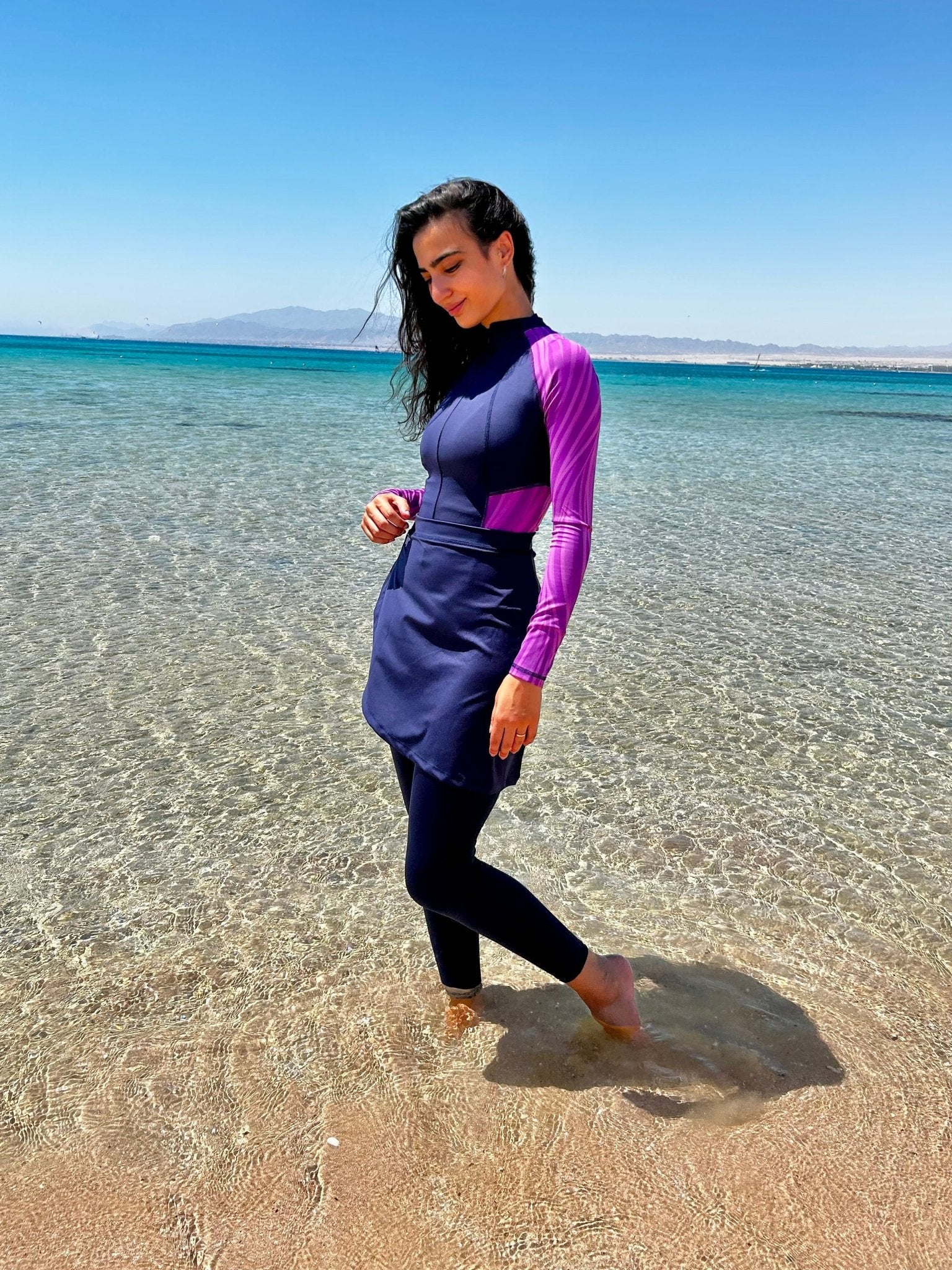 Moon Indigo Aqua Burkini Set - Sigma Fit