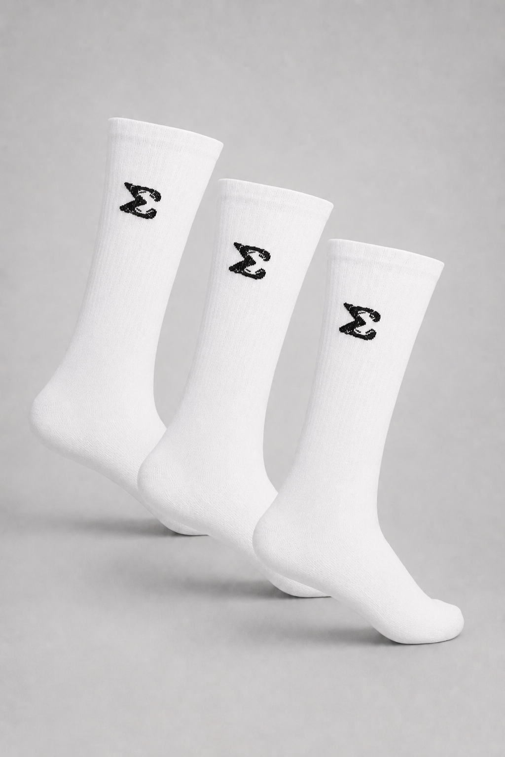 Sigma Crew Socks - White (Pack of 3 Pairs) - Sigma Fit